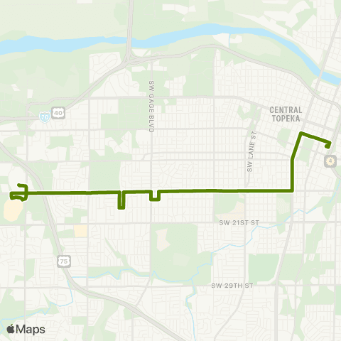 Topeka Metro West 17th map