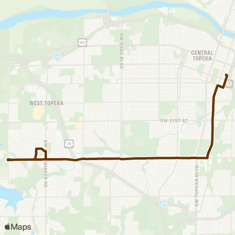 Topeka Metro West 29th map