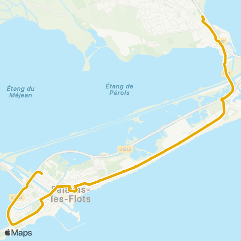 Transp'Or Palavas-les-Flots ↔︎ Pérols map