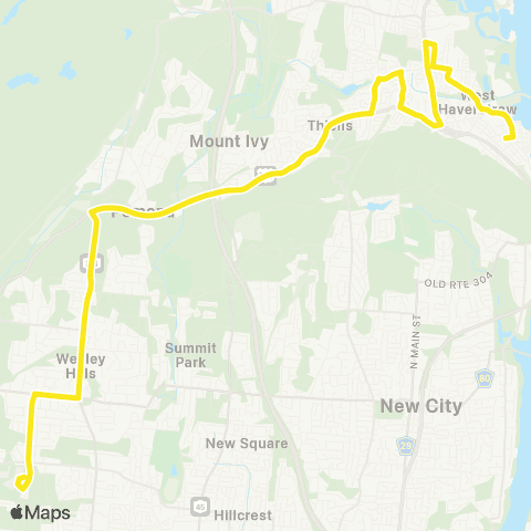 Transport of Rockland Rockland CC - Haverstraw Village map