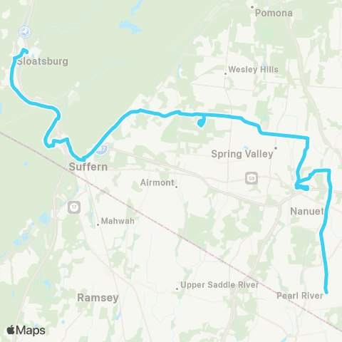 Transport of Rockland Pearl River - Sloatsburg map