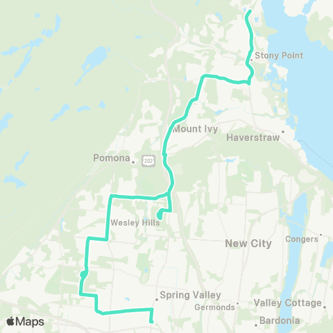 Transport of Rockland Spring Valley - Tomkins Cove map