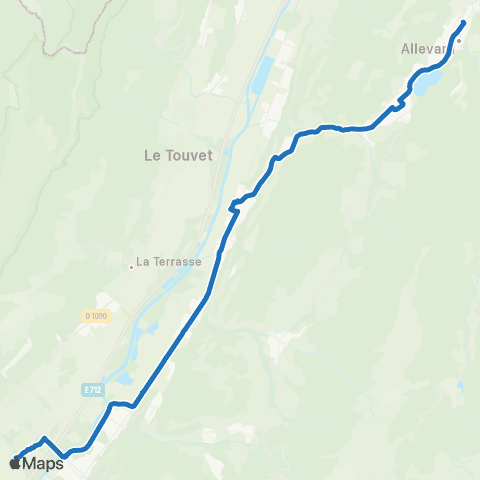 M Réso Allevard Collège / Goncelin Gare map