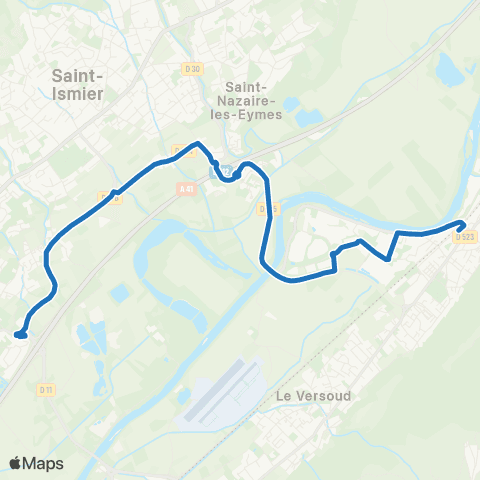 M Réso Montbonnot Pré de l'Eau / Villard-Bonnot Lancey Gare map