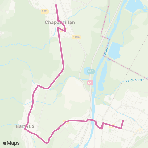 M Réso Pontcharra Lycée / Chapareillan Gare map