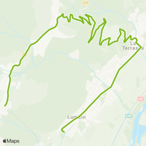 M Réso Lumbin Longs Prés / Plateau-des-Petites-Roches les Gaudes Funiculaire map