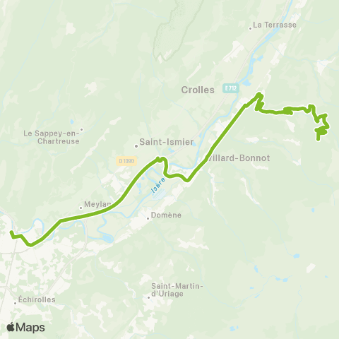 M Réso Grenoble Gare rout. / les 7 Laux Prapoutel Patte d'Oie map