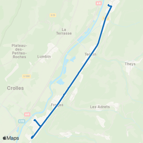 M Réso Villard Bonnot Lycée Marie Reynoard - Brignoud Gare / Goncelin Gare map