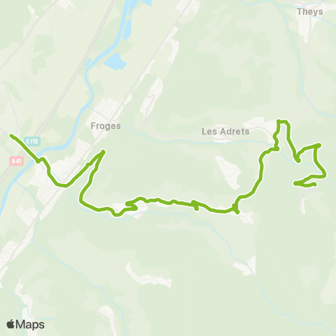 M Réso Rafour Croizat / les 7 Laux Prapoutel Parking Navettes map