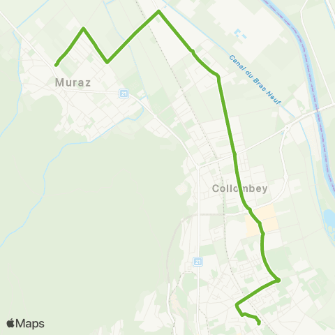 Transports Publics du Chablais Muraz (Collombey), Millière - Monthey, Gare Cff map