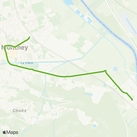 Transports Publics du Chablais Monthey, Gare Cff - Massongex, Gare map