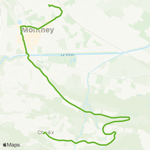 Transports Publics du Chablais Choëx, École - Monthey, Gare Cff map