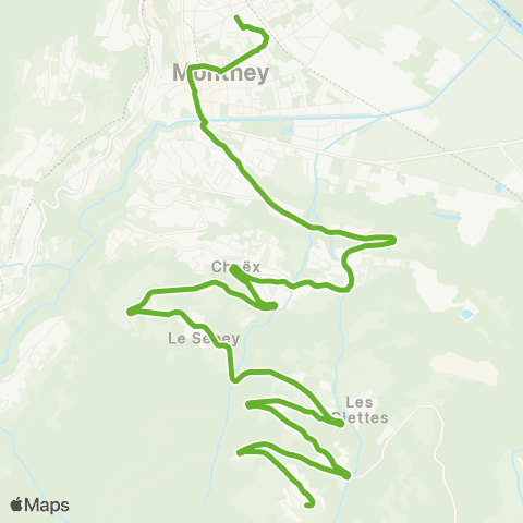 Transports Publics du Chablais Monthey, Gare Cff - Les Cerniers, Restaurant map