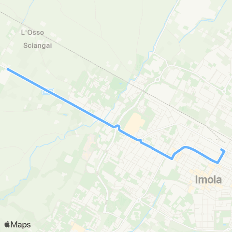 Tper BO Imola Autostazione - Piratello Cimitero map