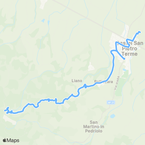 Tper BO Castel San Pietro Terme Stazione F.S. - Montecalderaro map