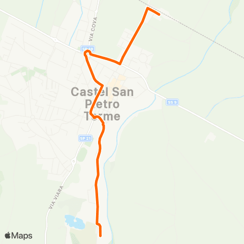 Tper BO Castel San Pietro Terme Stazione F.S. - Castel San Pietro Terme map