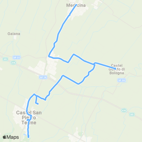 Tper BO Medicina - Castel Guelfo - Castel San Pietro Terme map