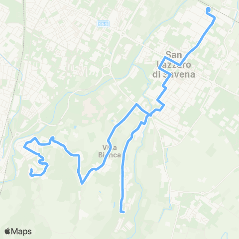 Tper BO Ponticella - Croara - Villaggio Martino / Ospedale Bellaria - San Lazzaro di Savena map