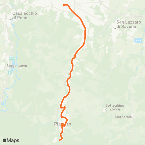 Tper BO Piazza Malpighi / Piazza Cavour - Pavese / Rastignano - (Carteria di Sesto) map