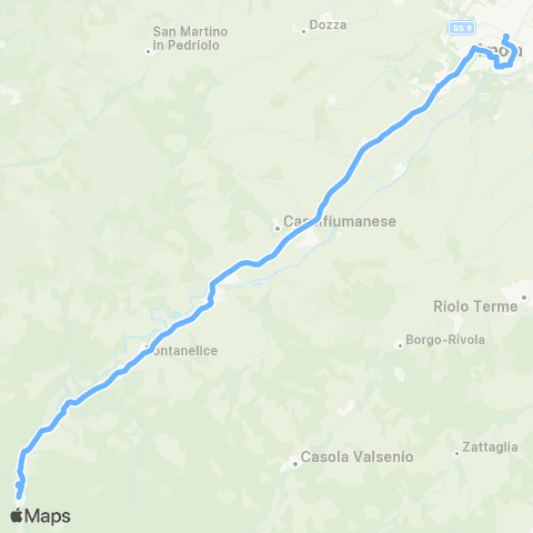 Tper BO Imola (Zona Scolastica) - Castel del Rio map