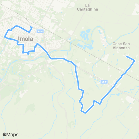 Tper BO Imola Autostazione - (Zona Scolastica) - Zello map