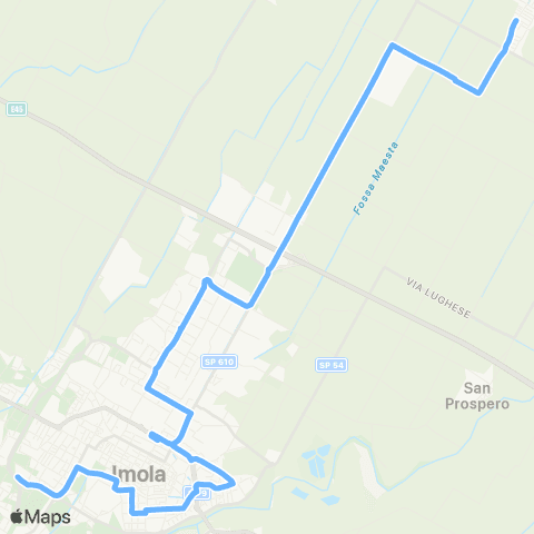 Tper BO (Bubano) - Imola Pasquala - Zona Scolastica - Imola San Benedetto map