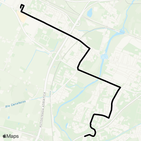 Tper BO IIS Belluzzi Fioravanti - Battindarno - Borgo Panigale - Normandia map