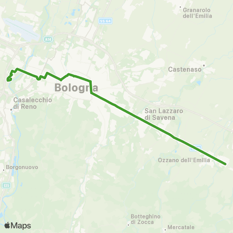 Tper BO Casteldebole - San Lazzaro Pertini / San Lazzaro Stazione Caselle / (S. Camillo) / (Ozzano) map
