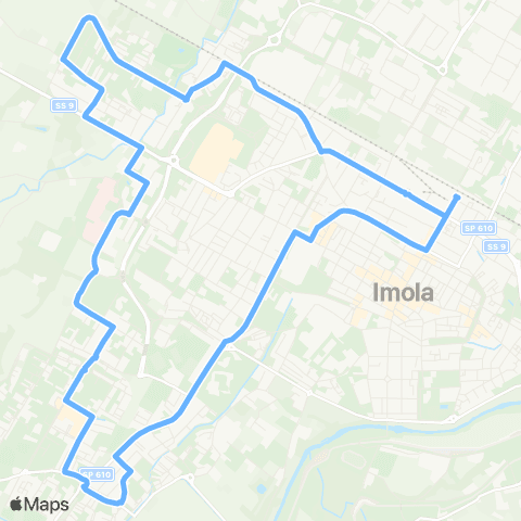 Tper BO Circolare Destra_Stazione - Pedagna - Ospedale - Zolino - Stazione - Campanella - Rivazza - Piscina - Saffi CUP - Stazione map