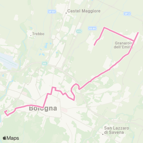 Tper BO Filanda - Stazione Centrale - San Donato - (San Sisto) - (Cadriano) map