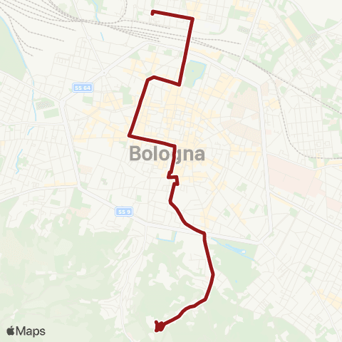 Tper BO Fioravanti Piazza Liber Paradisus - Piazza Cavour - Poliambulatorio Rizzoli map