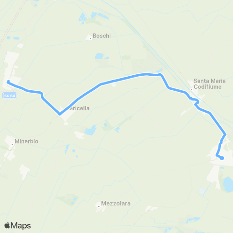 Tper BO Altedo - Baricella - Alberino - Molinella map