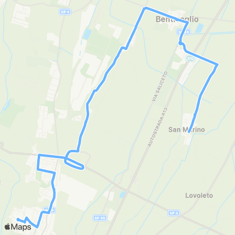 Tper BO San Marino di Bentivoglio - Bentivoglio - Funo - Castel Maggiore map