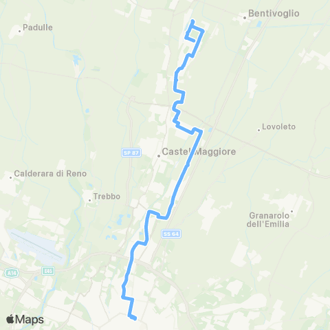 Tper BO Bologna - Z.I. Saliceto - Centergross - Interporto map