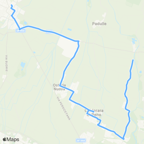 Tper BO Bonconvento - Calderara - Sala Bolognese - San Giovanni in Persiceto map