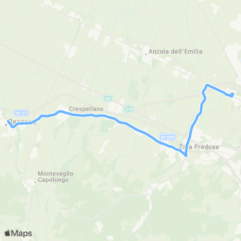 Tper BO Bologna - Rigosa - Pilastrino di Zola - (Bazzano) map