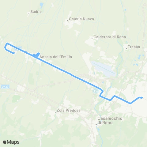 Tper BO Bologna - Anzola dell'Emilia (Stazione) - Philip Morris map