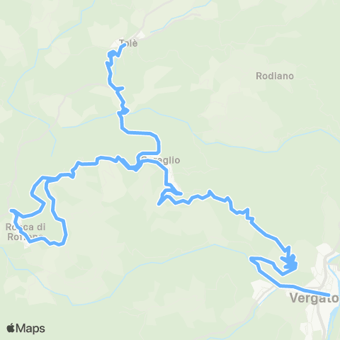 Tper BO Vergato - Cereglio - (Rocca di Roffeno) - Tole map