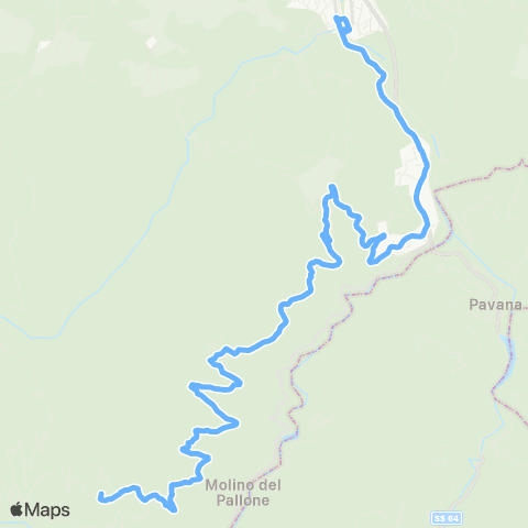 Tper BO Porretta Terme - Ponte della Venturina - Granaglione - Casa Forlai map