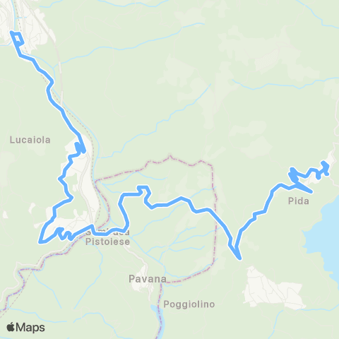 Tper BO Porretta Terme - Ponte della Venturina - Badi - Suviana map