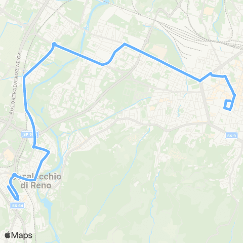 Tper BO Piazza San Francesco - Ospedale Maggiore - Casalecchio Marullina map