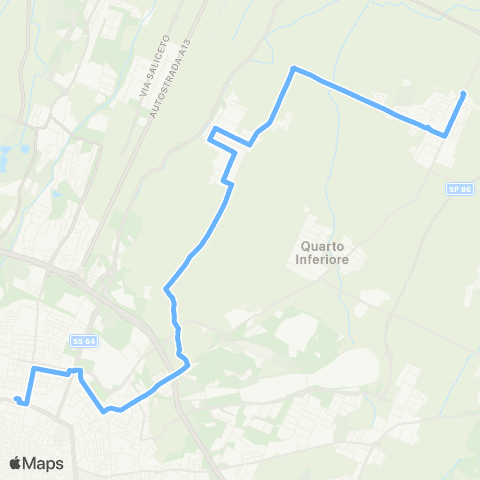 Tper BO Bologna Stazione Centrale - Cadriano - Viadagola - Granarolo dell'Emilia map