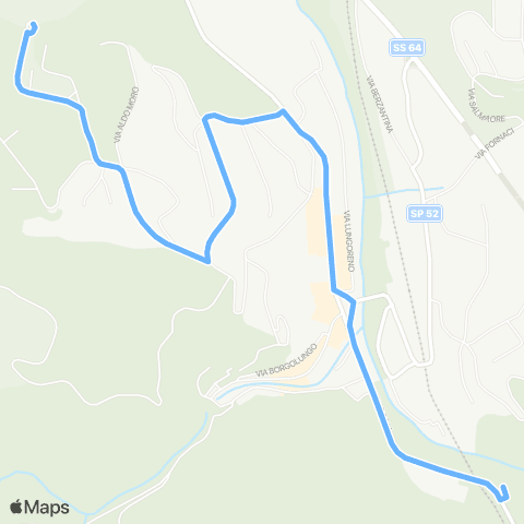 Tper BO Terme di Porretta (Stab. Puzzola) - Stazione F.S. / Via Repubblica map