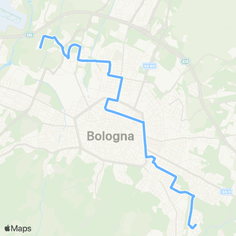 Tper BO Noce - Bertalia - Stazione Centrale - Orti - Foscherara map