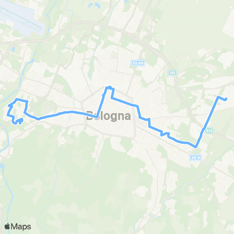 Tper BO Filanda - Barca - Stazione Centrale - Massarenti - Roveri - Due Madonne - Fossolo map