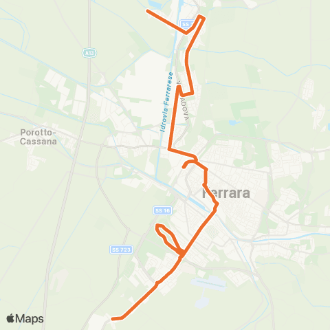 Tper FE Chiesuol Del Fosso (Ex Dazio)-Vallelunga / S.Maria Maddalena map