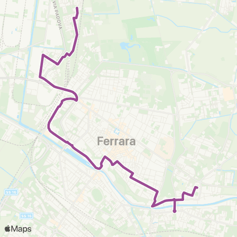 Tper FE Linea 2 Stazione FS-V.Olanda map