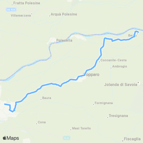Tper FE Gorino-Ariano-Copparo-Boaraferrara map