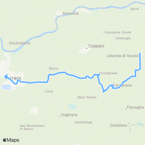 Tper FE Ferrara-Formignana-Jolanda-Ambrogio map
