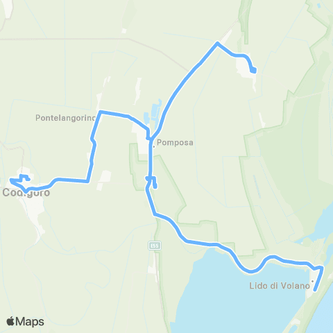 Tper FE Codigoro-Pomposa-Lido Volano map